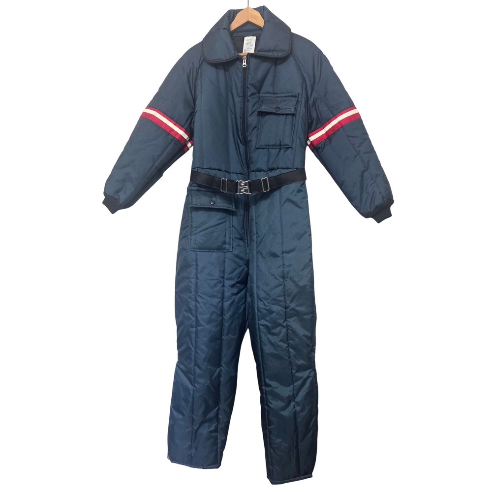 Vintage JCPenney Snowmobile Suit Quilted Insulated Coveralls Women's Size M / L